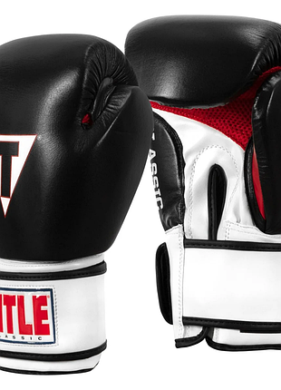 Боксерські рукавиці title classic leather 2.0 black/white/red xxl 18 oz.