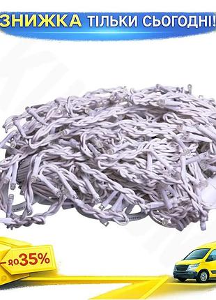 Ku вулична гірлянда бахрома universal fit 25 м 405 led для прикраси фасадів білий провід uni2l_k