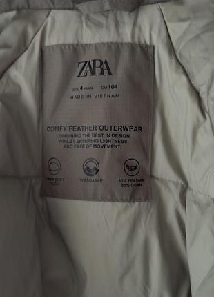 Дитячий пуховик zara 104 5