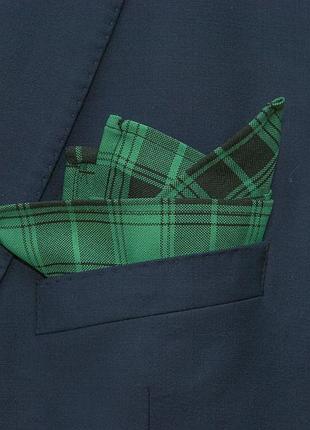 Зеленый платок в клетку pl-175