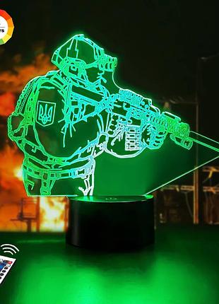 3d ночник "защитник" (увеличенное изображение) + пульт ду + сетевой адаптер + батарейки (3ааа) 3dtoyslamp