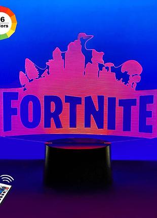 3d нічник "fortnite" (волічне зображення)+ мережевий адаптер + батарейки (3ааа) 3dtoyslamp