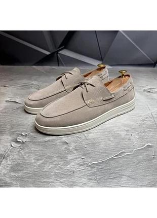 Ульотна новинка чоловічі замшеві мокасини люкс якість дуже зручні, модель ель, бежевый