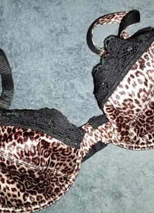 Леопардовый гладкий бюстгальтер h&m 75c 34c 2