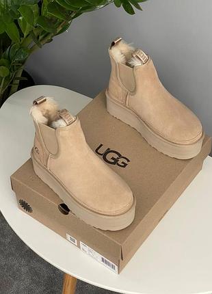 Ugg neumel chelsea platform beige 3