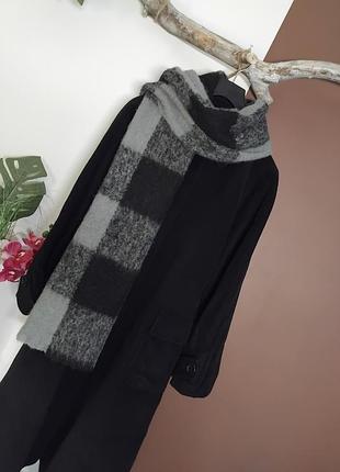 Шерстяной шарф hugo boss с альпакой широкий теплый шарф из шерсти и альпаки унисекс новый