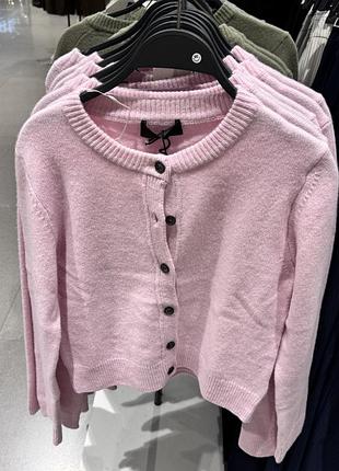 Рожевий кардиган кашемір вовна zara