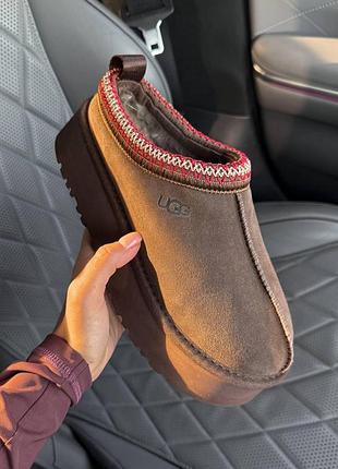 Женские коричневые угги ugg tazz platform dusted cacao х угг тасмен 36