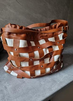 Кожаная сумка италия, брендовая сумка, сумка bagatt, сумка шоппер,