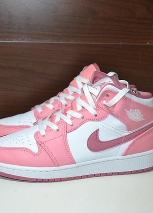 Nike air jordan 1 mid valentines day 39-40р кроссовки оригинал кожаные