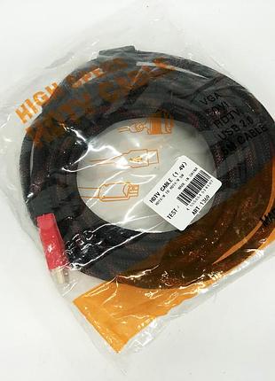Кабель усиленный 5м переходник адаптер hdmi-hdmi папа-папа аудио видео шнур в обмотке ud-38