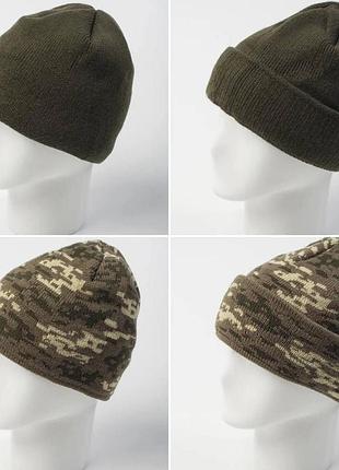 Шапка вʼязана на мікрофлісі military