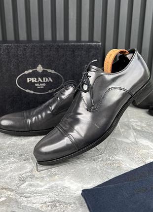 Prada dress derby lase up туфдлі чоловічі оригінал 41 eur