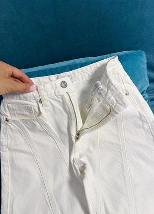 Прямі білі джинси zara 9