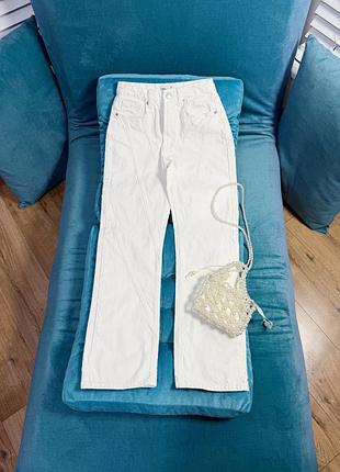 Прямі білі джинси zara 2