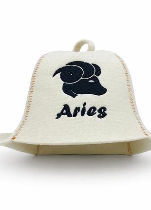 Банна шапка luxyart "aries" натуральна повсть біла (lx-345)