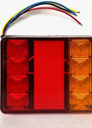 Задній ліхтар квадратний 12/24v (120*95*23мм) led-8 габарит/стоп/поворот е-574 (2шт/уп)
