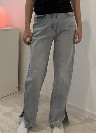 Джинси з розрізами знизу, h&m, zara