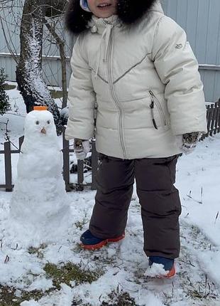 Зимовий термокомплект lebo junior для дівчинки, тепла куртка та напівкомбінезон