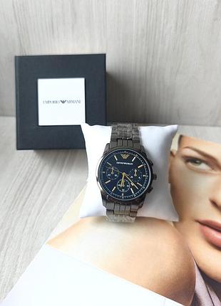 Мужские часы armani в коробке black/gold