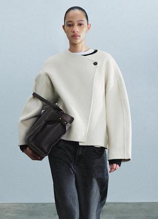Короткое пальто zw collection с шерстью