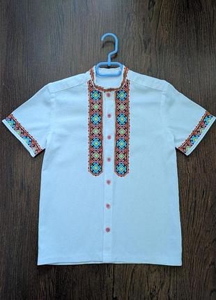 Вышитая рубашка для мальчика вышиванка handmade