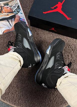 Air jordan retro 5 'black&amp;blue' 4