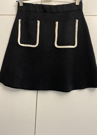 Юбка трикотаж размер м zara