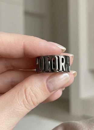 Кільце christian dior crystal inlaid black ring люкс