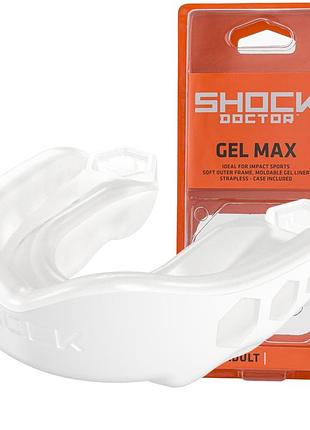 Капа shock doctor gel max детская (возраст до 10р.) white (art. 61950-tc-ytr)