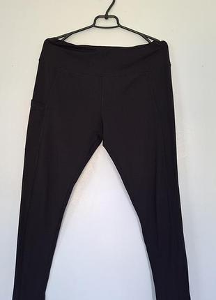 Черные спортивные лосины / леггинсы с карманом primark work out (m / 40-42) с высокой посадкой