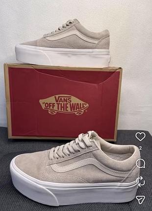 Жіночі замшеві кеди vans old skool stackform 2
