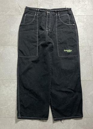 Джинси штани реп беггі скейт широкі vintage homeboy x-tra baggy skate distressed jeans large 34