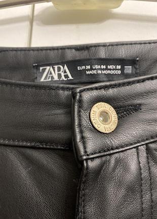 Брюки zara кожа размер s 4
