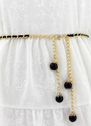 Пояс цепочка valencia gold/black