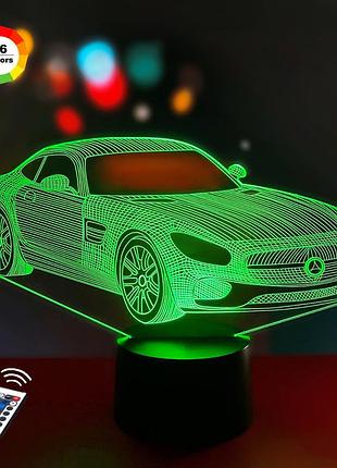3d ночник "автомобиль 40" (увеличенное изображение)+ сетевой адаптер + батарейки (3ааа) 3dtoyslamp
