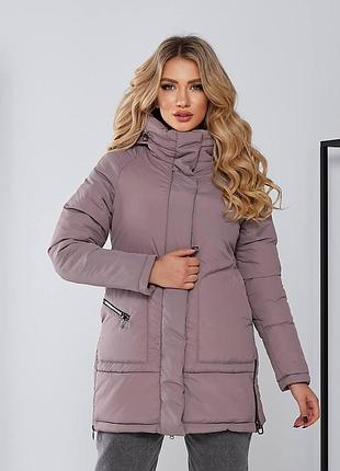 Жіноча зимова куртка з капюшоном, арт. 509, фреза