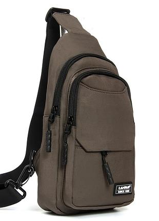 Podium сумка чоловіча на плечо нейлон lanpad a4158 brown бол