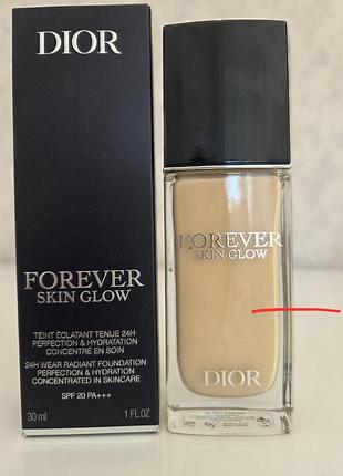 Тональная основа для лица dior forever skin glow 1w