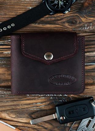 Кошелек кожаный dnk leather dnk-lw-08-col.l бордовый