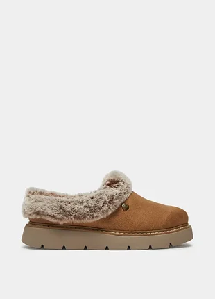 Оригинальные женские полуботинки skechers / стильные каштановые полуботинки