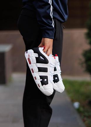 Nike air more uptempo low white black red 5
