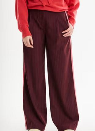 Бордовые широкие брюки палаццо cks fashion, размер s / м ( 36).
