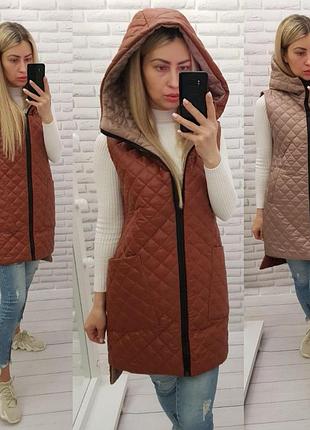 Жилетка 813/2 теракот кава