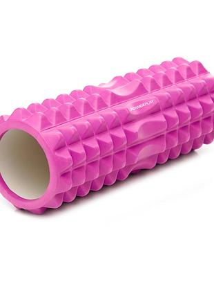 Массажный ролик (роллер) powerplay 4405 eva massage розовый roller (33x12см.)