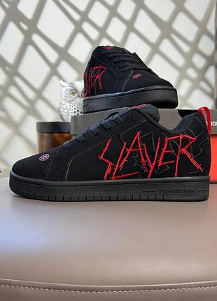 Жіночі кросівки dc x slayer court graffik black red