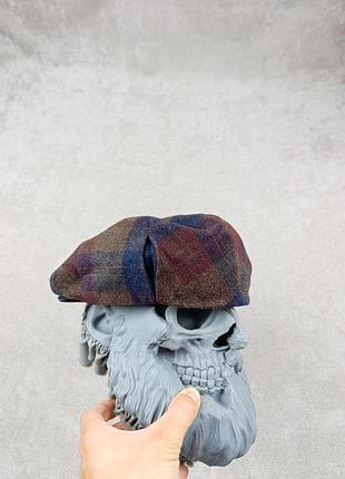 Шерстяной берет кепка vintage doria barbisio wool alpaca flat cap beret newsboy hat made in italy