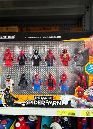 Детский набор фигурок spider man конструктор, фигурки человечки человек паук