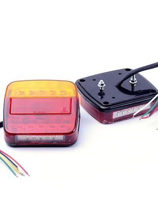 Задній ліхтар квадратний 12/24v (105*102*30мм) led-26 номер/стоп/габарит/поворот е-577 (2шт/уп)