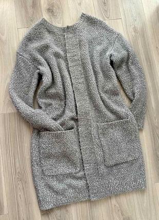 Подовжений вʼязаний кардиган/светр/кофта zara.